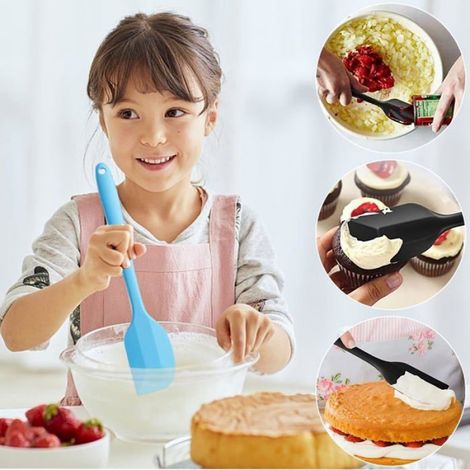Spatule Silicone - Forme T - 21 Cm - Résistant Jusqu'à 260 °C - Sans BPA - Lot De 9 Pièces (1/5)