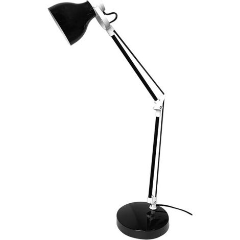 Lampada da tavolo regolabile 1xe14 bianco/nero regolabile 48x14,2x14,2 cm