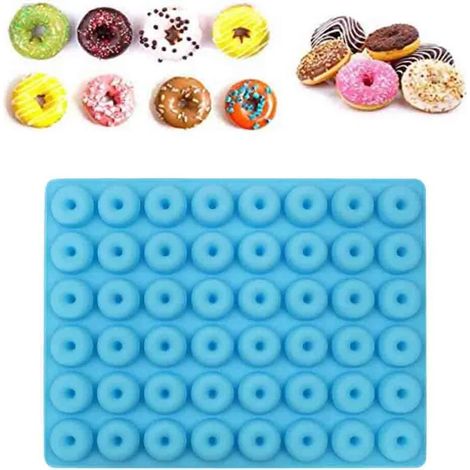 Mini-Donut-Silikonform, Antihaft-Lebensmittelqualität, Silikon, Süßigkeiten, Schokolade, Gelee, Eiswürfelform mit Pipette (1/5)