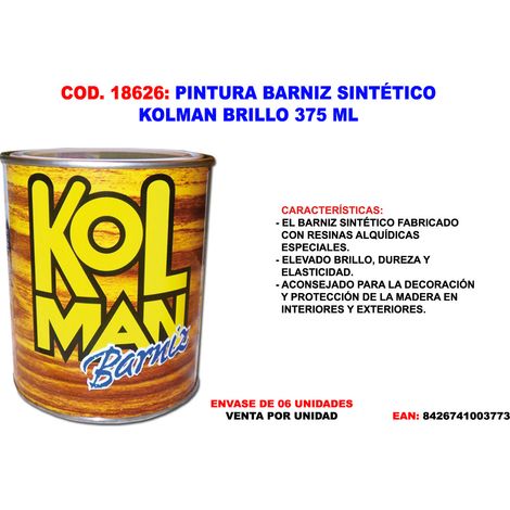 Pintura Sintética Kolman Brillo 375 ml