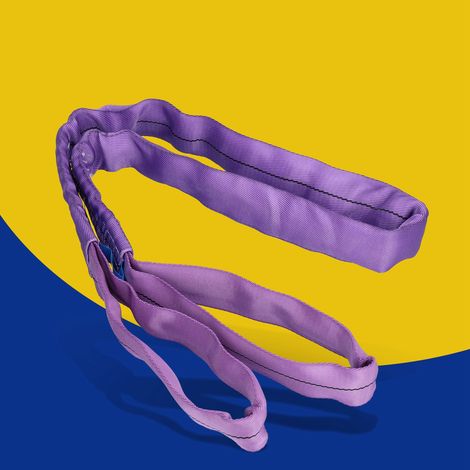 4 m 1 t Doppelschlaufen-Flexibles Hebeband (1/5)