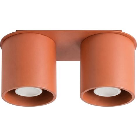 Plafonniers Orbis aluminium ocre rouge 2xGU10 26cm Sollux (1/5)