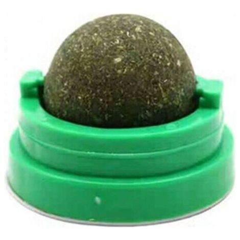 Pair Boule d'herbe à chat naturelle rotative pour chat - Jouet amusant pour la maison - Chasing pour chaton, sucette, menthe, bâton dentaire, mâcher les dents