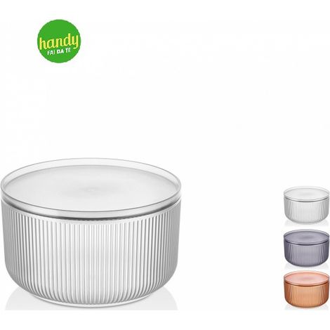 Bowl H&H Linee 4 L in polistirene con coperchio colori assortiti (1/2)