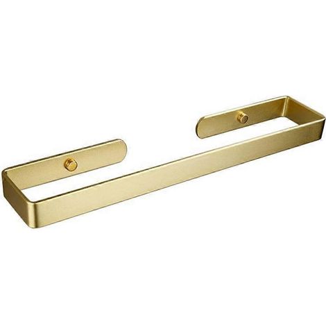 Porte-serviettes adhésif pour salle de bain, 39,4 cm (15,5 pouces), sans perçage, couleur or. (1/4)