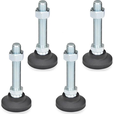 Ganter Normelemente Piedini articolati/piedini con mandrino regolabile – GN 343.4-40-M10-63-A Piedi: plastica (poliammide) 4 pezzi (1/3)