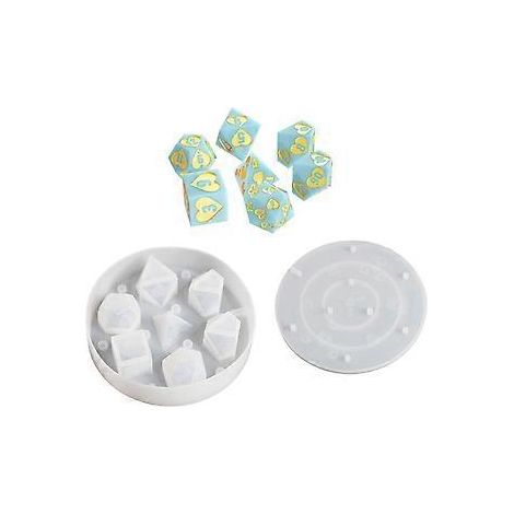 Boîte de rangement flexible, moule à dés compact en silicone avec couvercle, étui de rangement sécurisé et facile à nettoyer (Love Dice 2) (1/5)