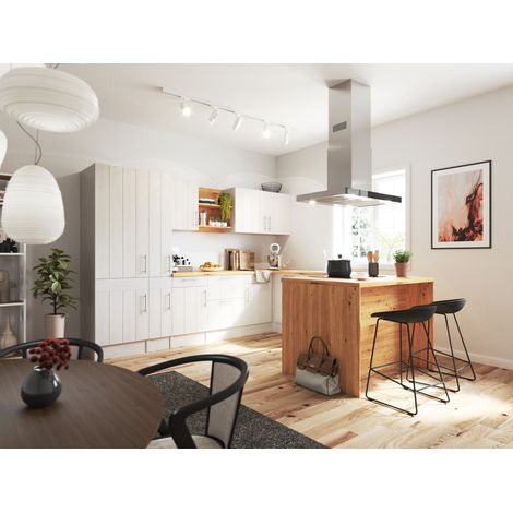 Küche Winkelküche Landhaus Inselküche Induktion Anton 310 x 172 cm Respekta