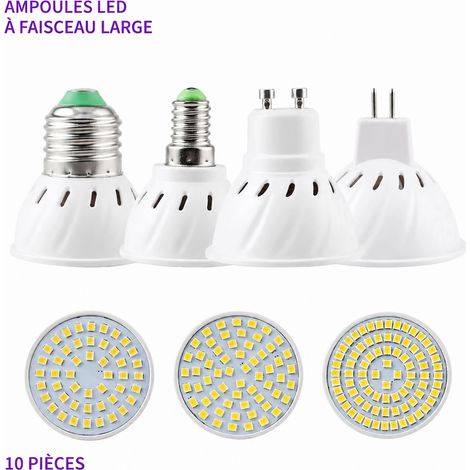 Ampoule Spot LED GU10 48 LED SMD 2835 Blanc Froid 220V gu10 48 5 × 5 × 5 cm 18 g – Livraison gratuite (1/5)