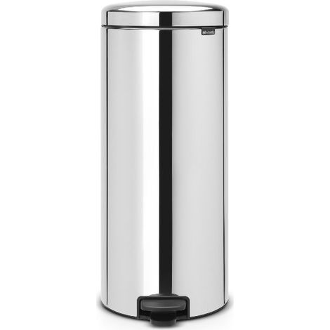 Abfalleimer mit Fußpedal 30 l Glänzender Stahl – New Icon – Brabantia