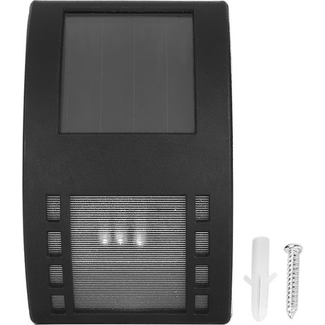 Applique murale solaire LED avec variateur, borne de portail, lampadaire pour jardin, terrasse et extérieur (1/4)