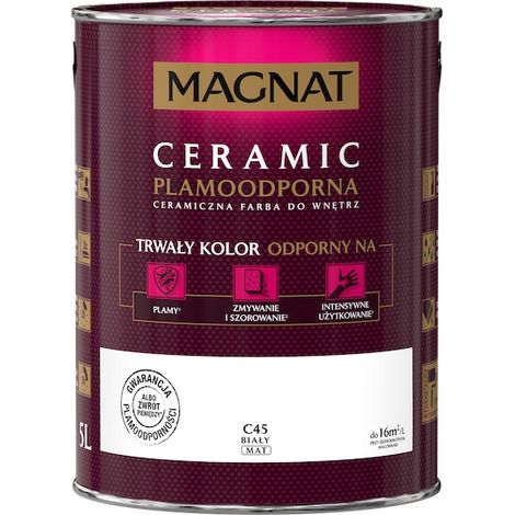 Magnat Ceramic C45 5L schmutzabweisende Keramikfarbe, weiß