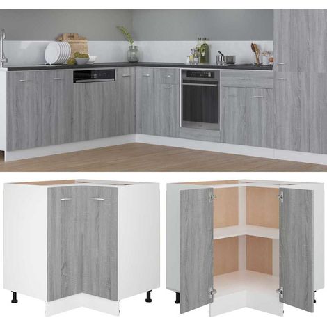 vidaXL Meuble de cuisine "Lyon" Gris Sonoma 75,5 x 75,5 x 81,5 cm Bois d'ingénierie (1/5)