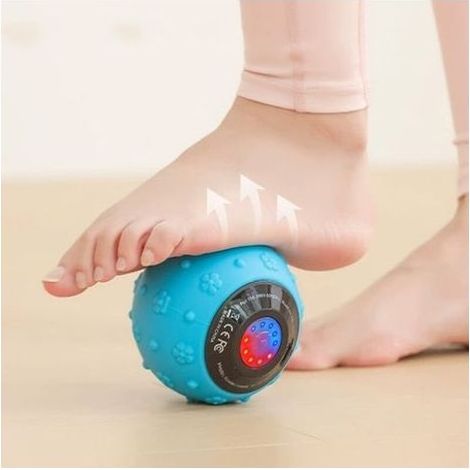 Palla da massaggio elettrica, rilassamento muscolare di spalle, collo e corpo, massaggio alla pianta del piede e alla schiena, palla da yoga ricaricabile per schiena, gambe e vita (1/4)