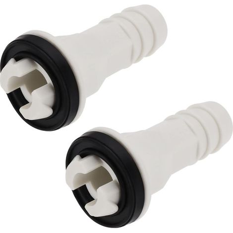 2 Pièces Connecteur Droit de Vidange de Climatiseur 3/5 Pouces 15mm Connecteur de Tuyau de Vidange à Raccord Droit avec Anneau en Caoutchouc (1/5)