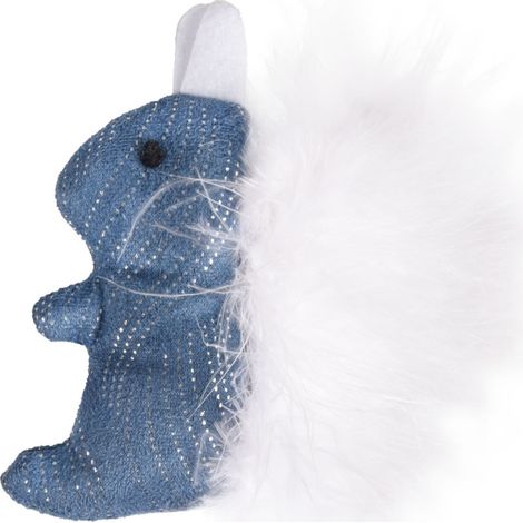 Jouet Ecureuil Medy bleu taille 8.5 x 9.5 cm pour chat - Flamingo