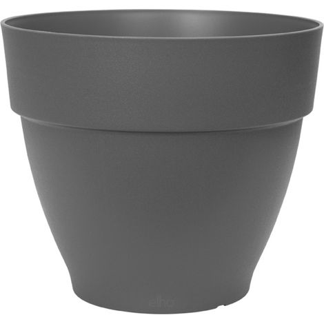 Elho Vibia Campana Rond 40 - Noir - Ø 39 x H 33 cm - extérieur - 100% recyclé (1/5)