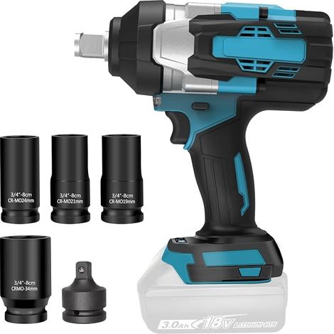 Cordless Impact Wrench 2000N.m for 18V 4.0Ah Batteries, 3/4 Inch Electric Impact Wrench (1/5)