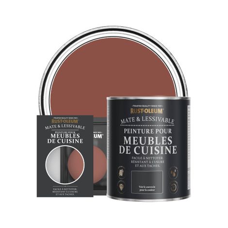 Peinture pour Meubles de Cuisine, Finition Mate - Rouge Brique (1/2)