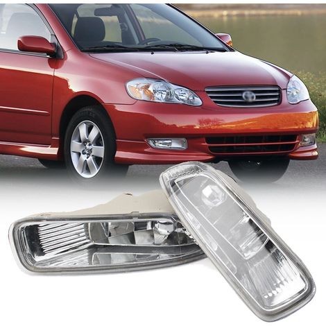 Paire Feux antibrouillard avant halogènes compatibles Toyota Corolla 2003 2004 2005 12V 55W 4300K, côté gauche conducteur + droit passager (1/4)