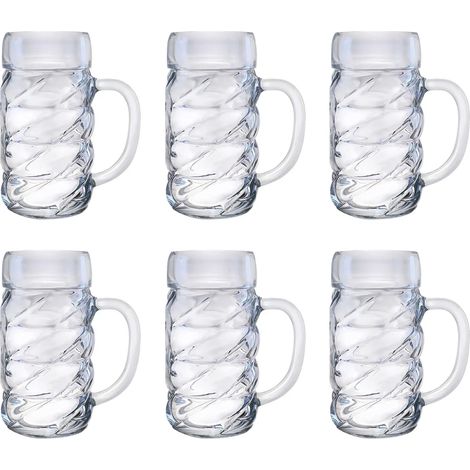 Jarra de cerveza, taza de cerveza - Juego de 6, Diamond, 1 L