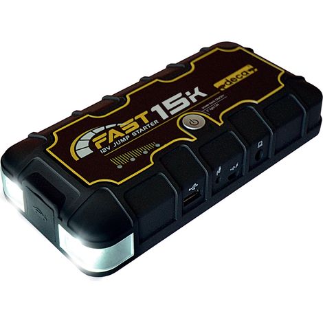 Deca FAST 500 Avviatore di Emergenza Portatile Power Bank 12V 500A batteria LiPo 3000 mAh luce LED (1/2)