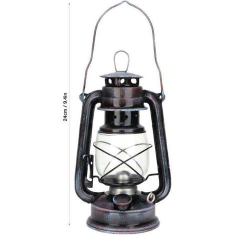 Lampe à Huile, Lanterne Tempête de décor Vintage, Lampes à kérosène rétro de 24 cm Lanterne de Table pour la Maison, décoration de (1/3)