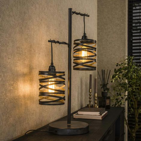 Lampe à poser ruban 2 abat-jours RALF (1/5)