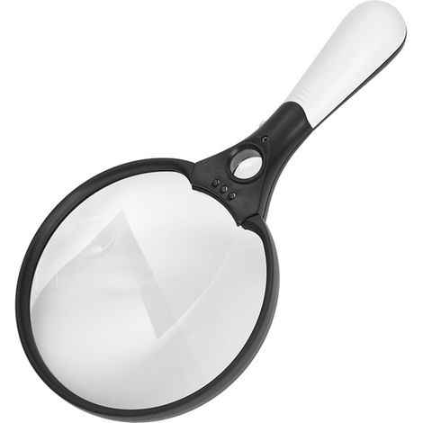 Grande Loupe avec Éclairage à LED - Lentilles de Grossissement 2X 4X 25X - Meilleure Loupe Géante avec Lumière pour la Lecture, l’Exploration, l’Inspection, Cartes du Monde, Journaux, et Bijoux (1/5)