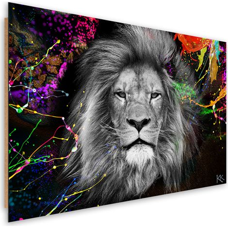 Quadro deco panel, Astrazione di leone colorato - 100x70 (1/5)