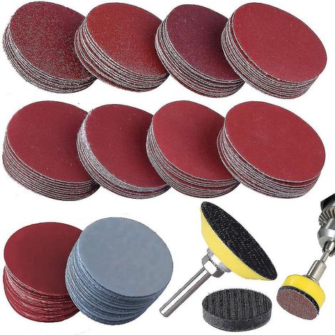 100 Schleifscheiben, 50-mm-Schleifpapierbögen für Exzenterschleifer