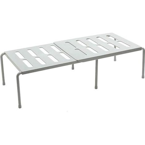 étagère de rangement extensible et réglable pour cuisine et plans de travail (gris) (1/5)