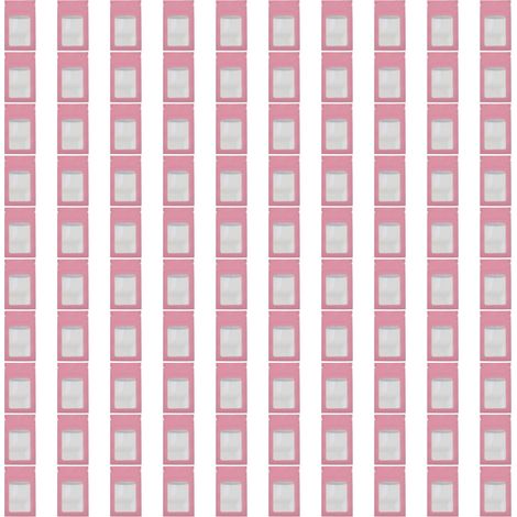 100 sachets holographiques refermables réutilisables avec trou de suspension - Sacs de conservation alimentaire auto-scellants rose, 100 pièces (1/5)