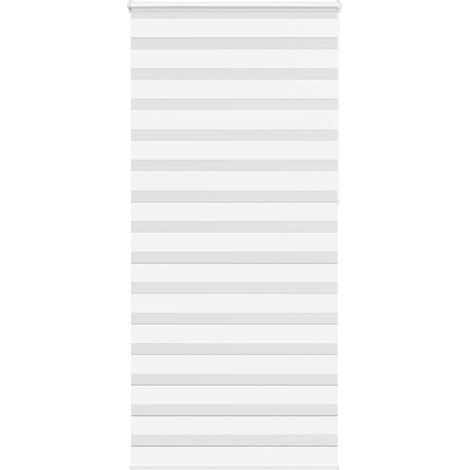 Doppelrollo Weiß 95x230 cm Stoffbreite 90,9 cm Polyester