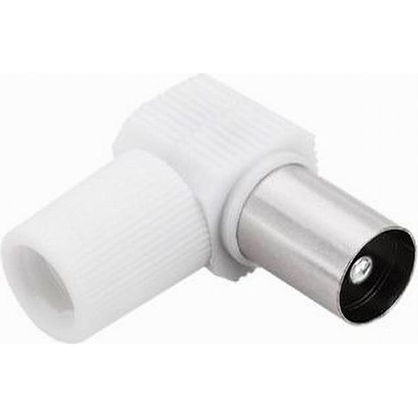 TRADE SHOP - Set 2 Pz Connettore Antenna Adattatore Maschio Per Cavo Tv Ad Angolo Retto C-087 -