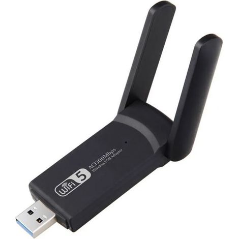 Clé Wifi - Ac1300 Mbps - Double Bande 2.4 GHz Et 5 GHz - USB 3.0 - Compatible Windows Et Mac OS - 1 Pièce (1/5)