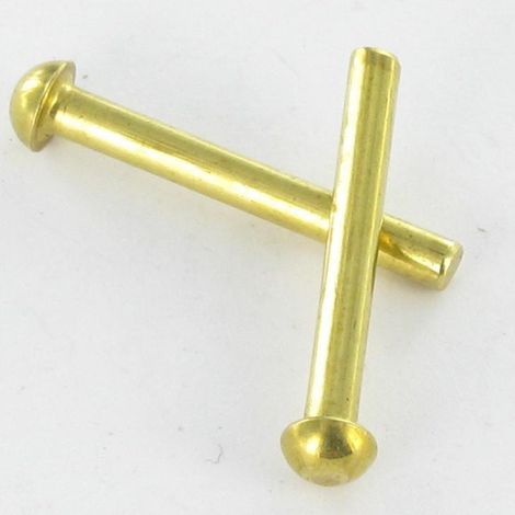 Rivet à frapper Tête ronde TR 2.5X20 Laiton - 10 pièces (1/2)