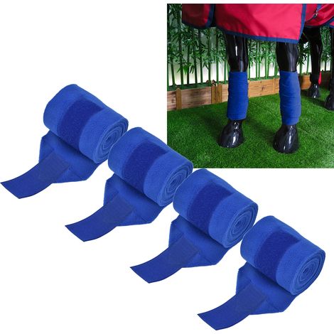 [Vendaje Legistic] Kits de protección para patas (4x) Poliéster 2,5 m Azul Protectores de tendones para caballos, perros, vacas y gatos (1/5)