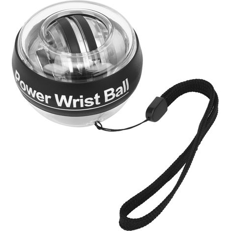 Balle d'exercice pour poignet avec gyroscope, poignée magnétique à démarrage automatique et éclairage coloré, commande manuelle, gyroscope et poignée de doigt.
