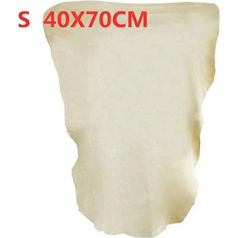Chiffon de nettoyage pour voiture en cuir de chamois naturel, véritable chiffon absorbant à séchage rapide pour le cuir et le daim, sans traces ni peluches.