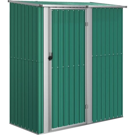 Casetta da giardino casetta per cabine ripostiglio casetta per la casa casetta per attrezzi da esterno robusta 180,5 x 97 x 209,5 cm acciaio zincato verde 020022346