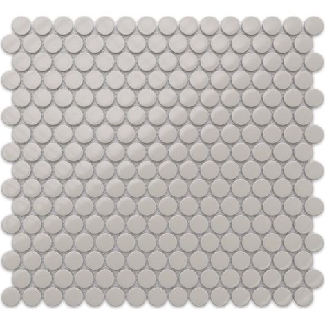 Ilcom mosaico in ceramica su rete per bagno e cucina 29.3cm x 31.7cm - Grey bubbles (1/5)