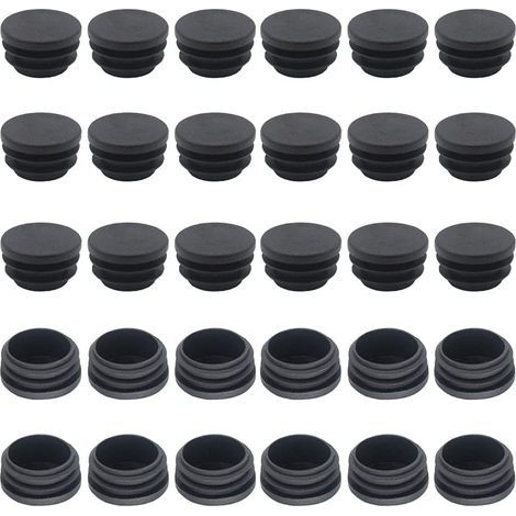 Embout de Chaise 25mm 50 Pièces Bouchon pour Tube Rond Embout pour Tube Embout Tube Rond Bouchons de Tubes Rond Embout Entrant Rond Bouchon pour Pied de Chaisse Capuchon pour Poteau (1/5)