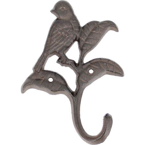 Signes Grimalt Perchero Adorno Pared Percha Pajaro Jardin Marrón 4x12x17cm 36711