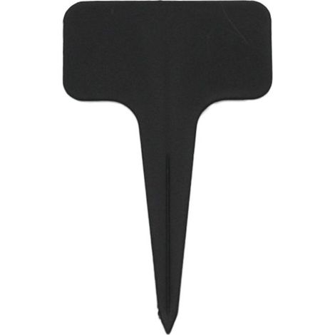 100 etiquetas para jardín exterior, marcadores de plástico tipo T para plantas, etiquetas reutilizables para huertos y accesorios para plantas (negro) (1/5)