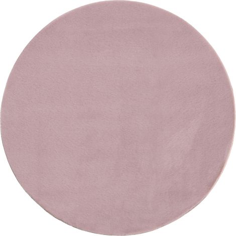 Area Rug Light Violet Faux Fur 160 x 160 cm High Pile Round Living Room Polyester Backing Modern VANTIRA (1/5)