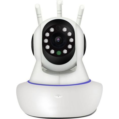 HD Indoor Surveillance Security Robo 3 Antennas C/Audio Ip Wifi Wireless PTZ 360º Rotation Full HD 1080p Color Night Vision Sensor with Alarm Mobile Phone App (1/5)