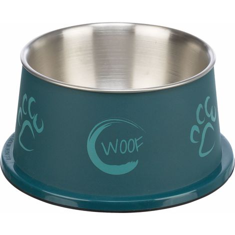 Ecuelle 0.9 litre ø 19 cm acier inox plastique couleur aléatoire pour chiens à longues oreilles, - Trixie
