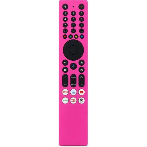 Housse en Silicone pour Télécommande TV Compatible avec TCL RC833A, Découpes pour Boutons, Fuchsia (1/5)