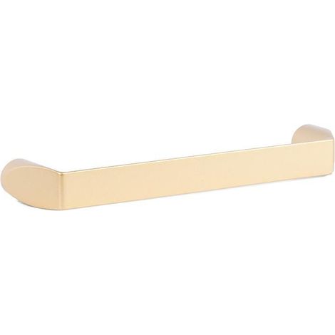 tirador de mueble alan. zamak. para puertas y cajones - giusti acabado oro satinado dist. agujero dist. 96mm. (1/3)